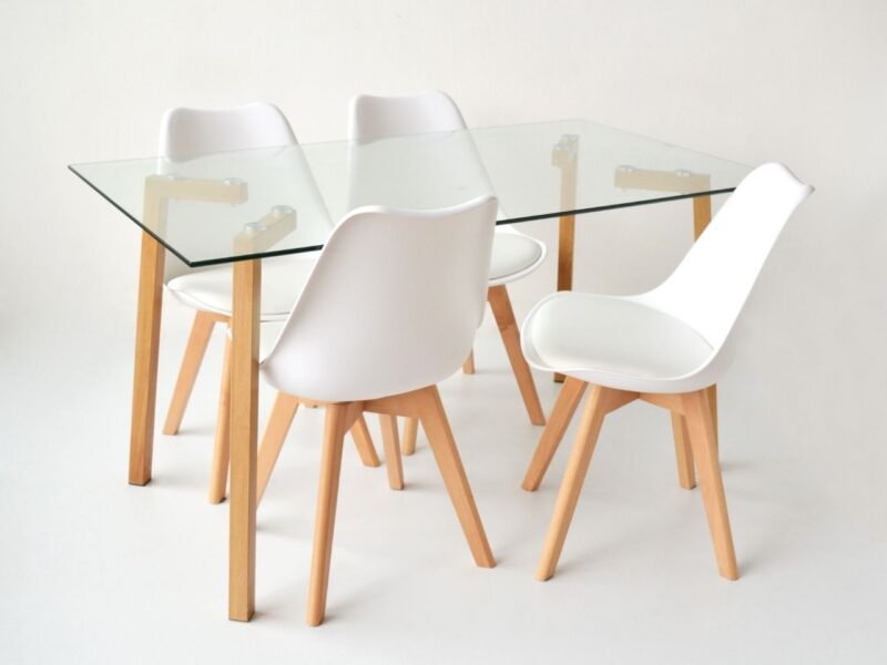 Mesa Mumbai 120X80 mas 4 Sillas Tulip - Imagen 4