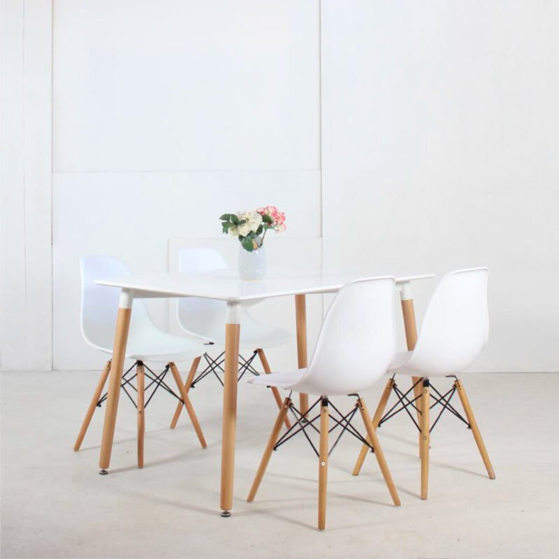 Mesa Eames 120x80 mas sillas Eames - Imagen 8