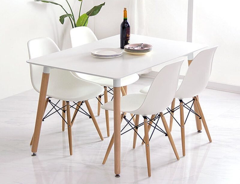 Mesa Eames 120x80 mas sillas Eames - Imagen 2