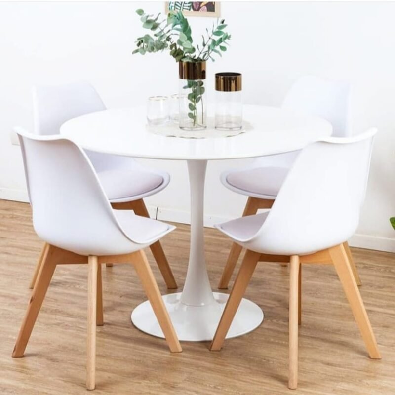 Juego de comedor tulip 100cm de diametro