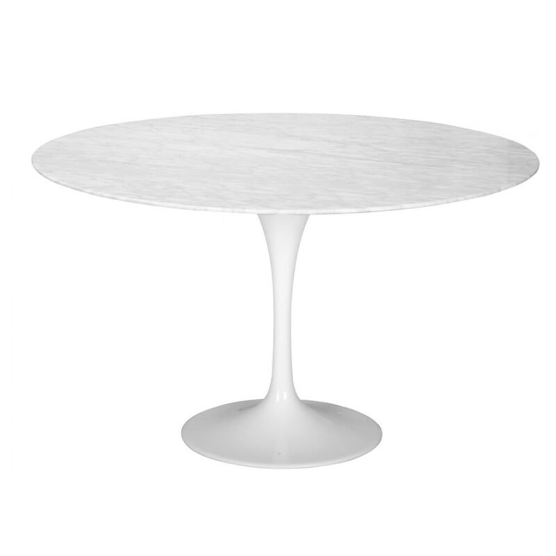 Mesa Tulip  marble blanca 100cm