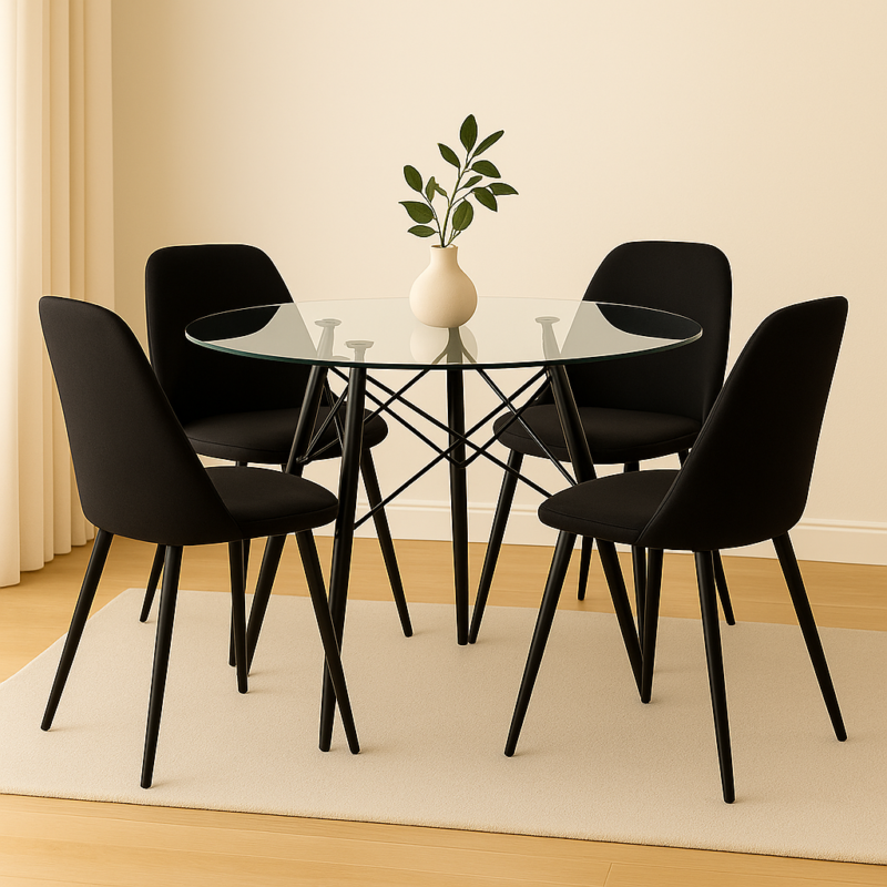 Mesa Eames 100cm patas negras