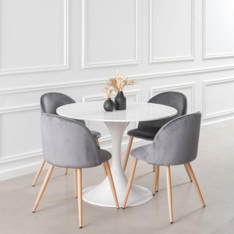 Mesa Tulip 120cm + 4 Sillas Thea