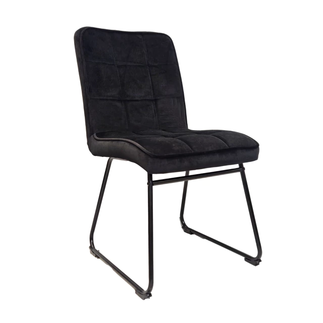 Silla capitone velvet negro