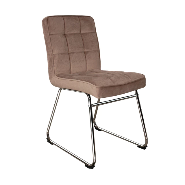 Silla capitone velvet camel x 4