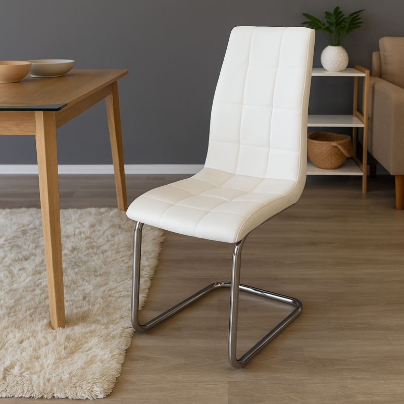Silla xio blanca eco cuero