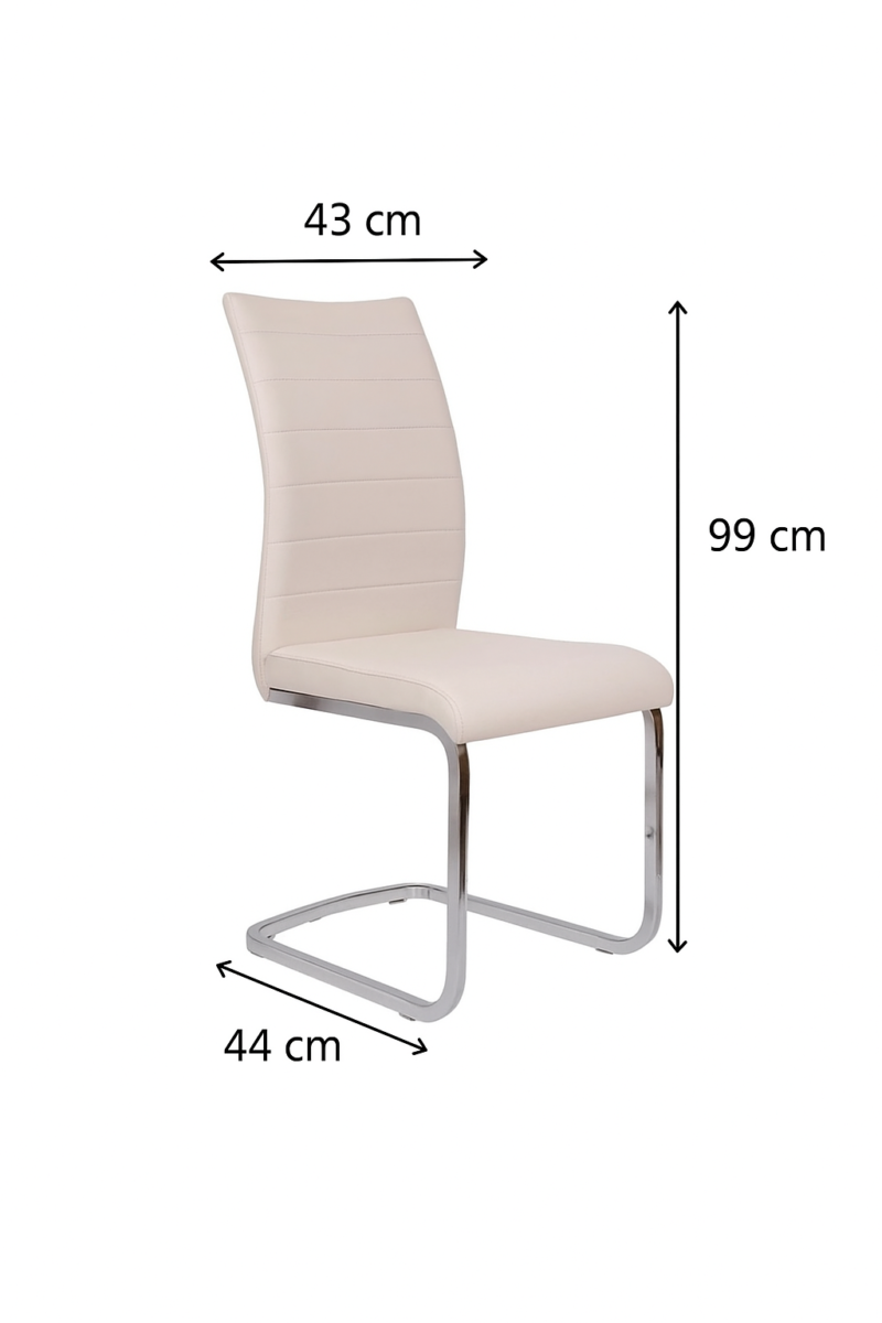 Set de 6 Sillas Toronto Blancas – Elegancia y Comodidad para tu Comedor - Imagen 4