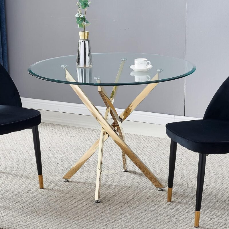 Mesa infinity dorada 120cm - Imagen 2