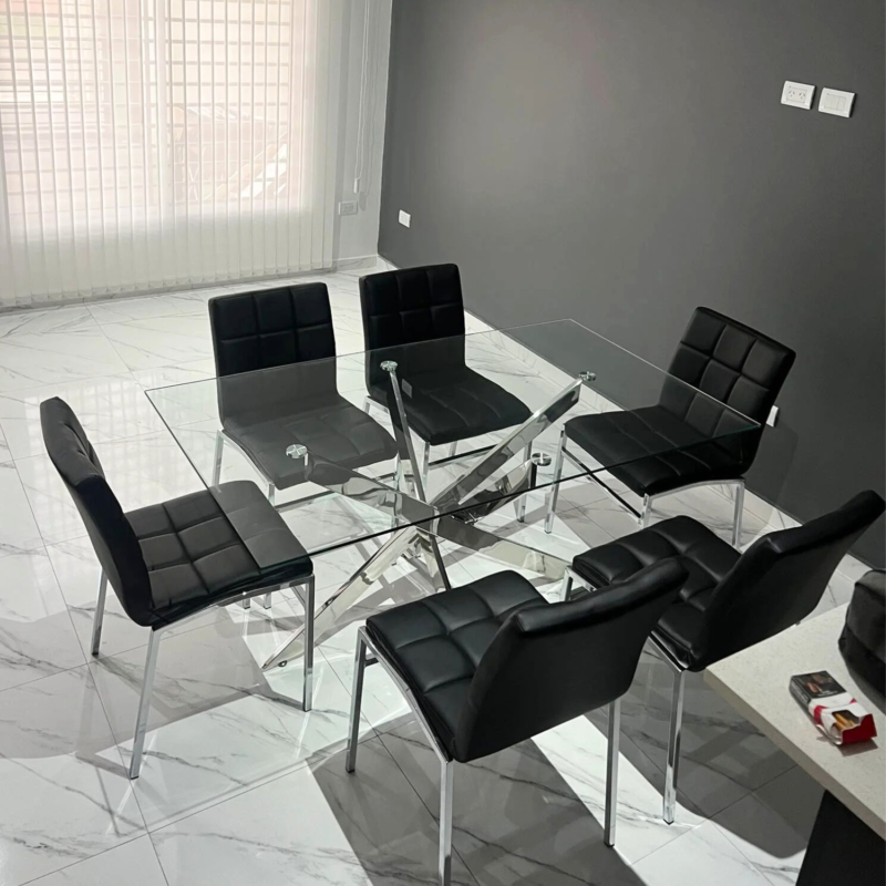 Mesa insignia 150x90 + 6 sillas