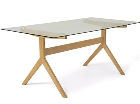 Mesa Landy 160x90 base madera - Imagen 2