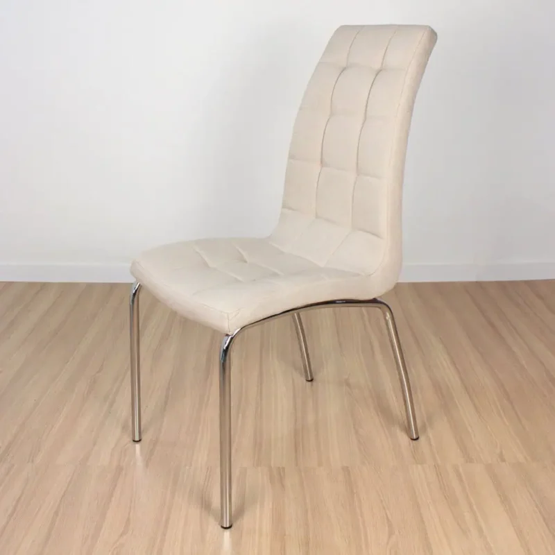 Sillas beige lino cromo