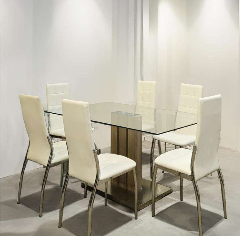 Mesa famili 160x90 + 6 sillas new paris