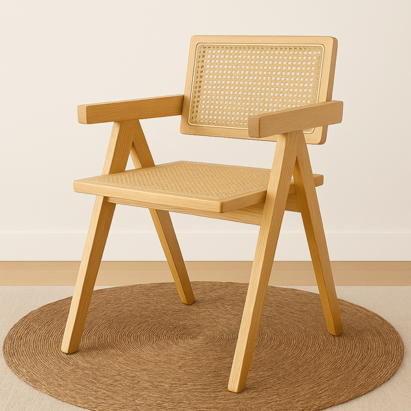 Silla Jeanneret de madera haya x 2