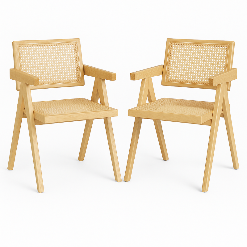 Silla Jeanneret de madera haya x 2
