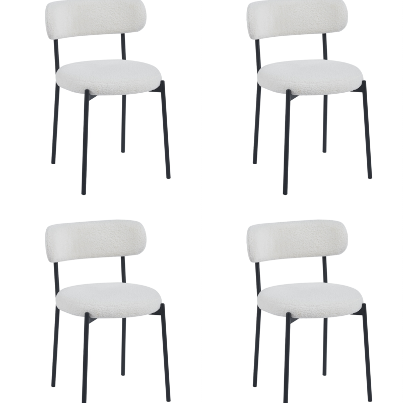 Pack de 4 sillas natural boucle