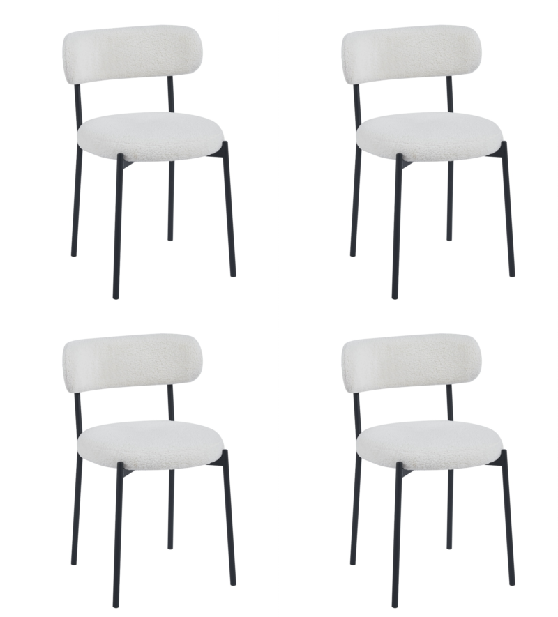 Pack de 4 sillas natural boucle