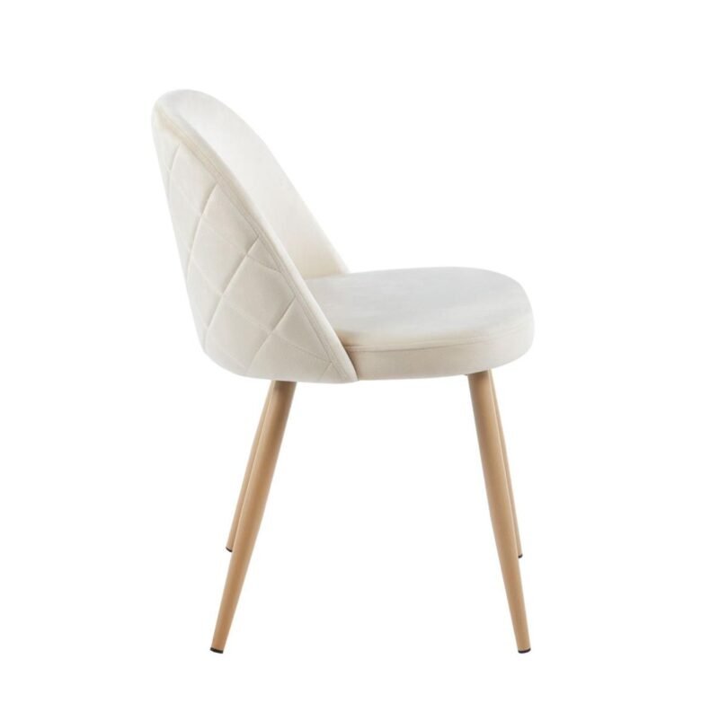 Conjunto Comedor Redondo – Vidrio + Sillas de Pana Beige - Imagen 3