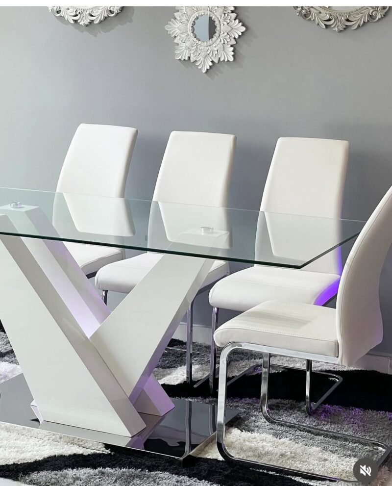 Mesa Victory blanca  + 4 sillas - Imagen 2