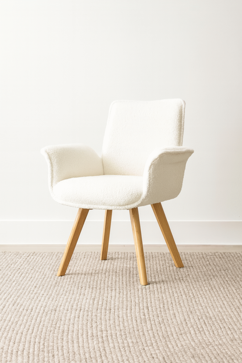Silla monaco giratoria boucle natural