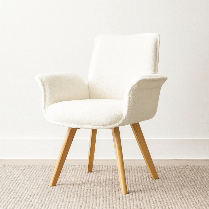 Silla monaco giratoria boucle natural