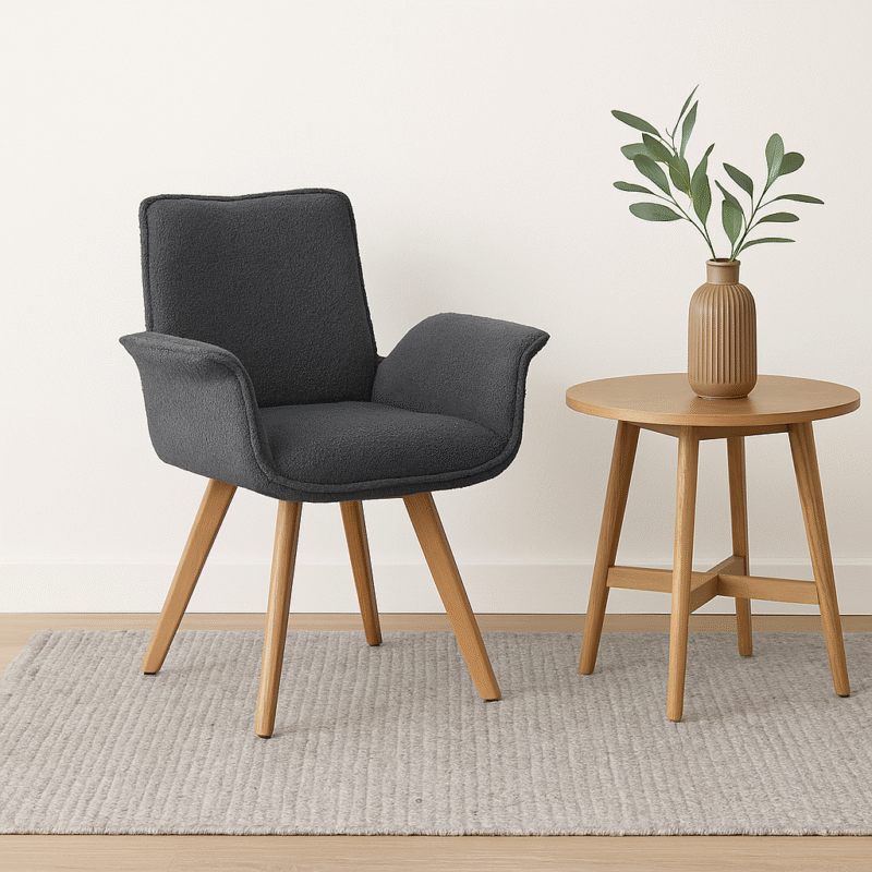 Silla monaco giratoria boucle gris