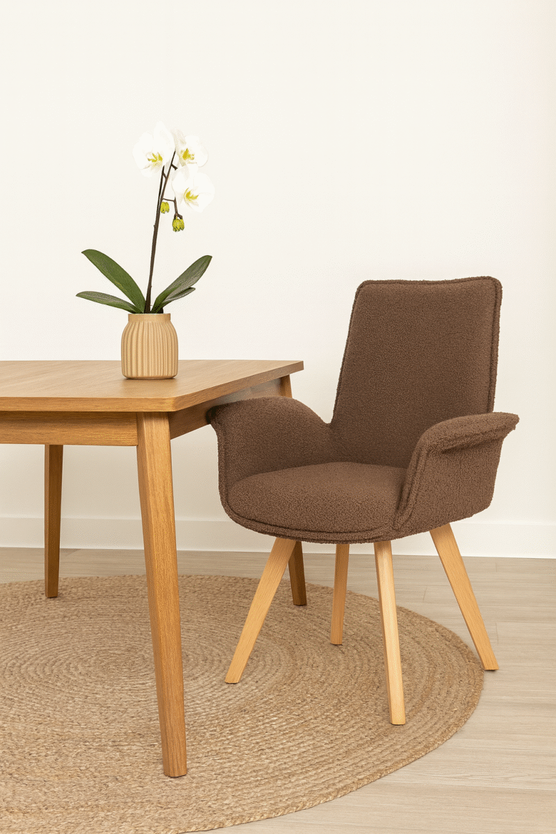 Silla monaco giratoria boucle moka
