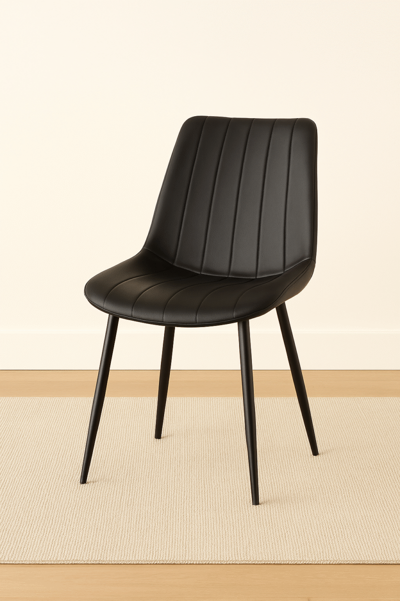 Silla Bulga eco cuero negro