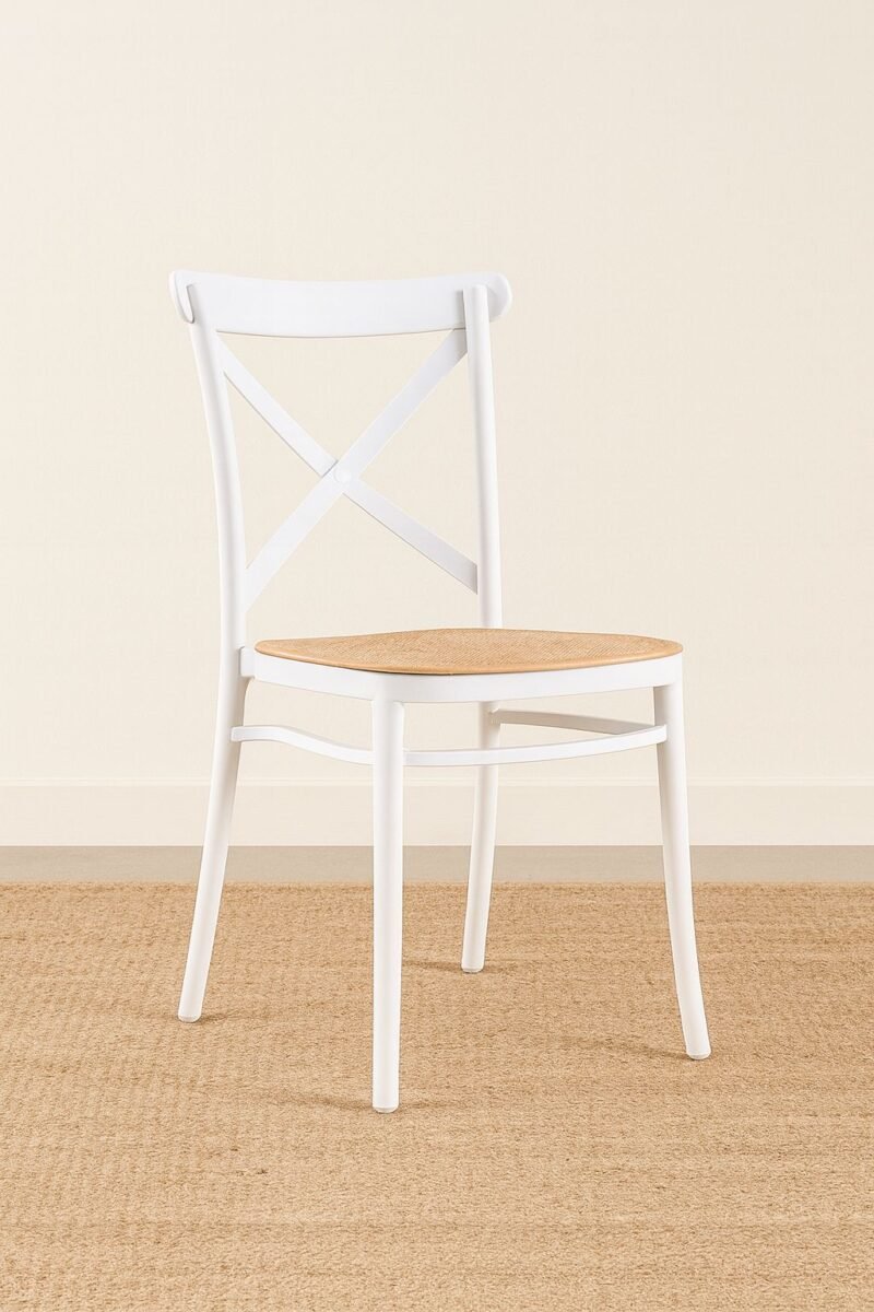 Silla cross prolipopileno blanca