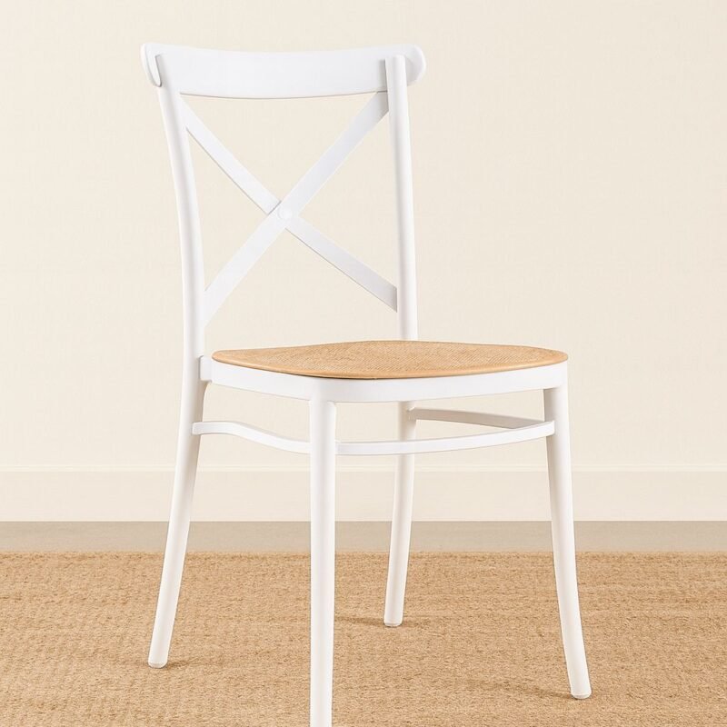 Silla cross prolipopileno blanca
