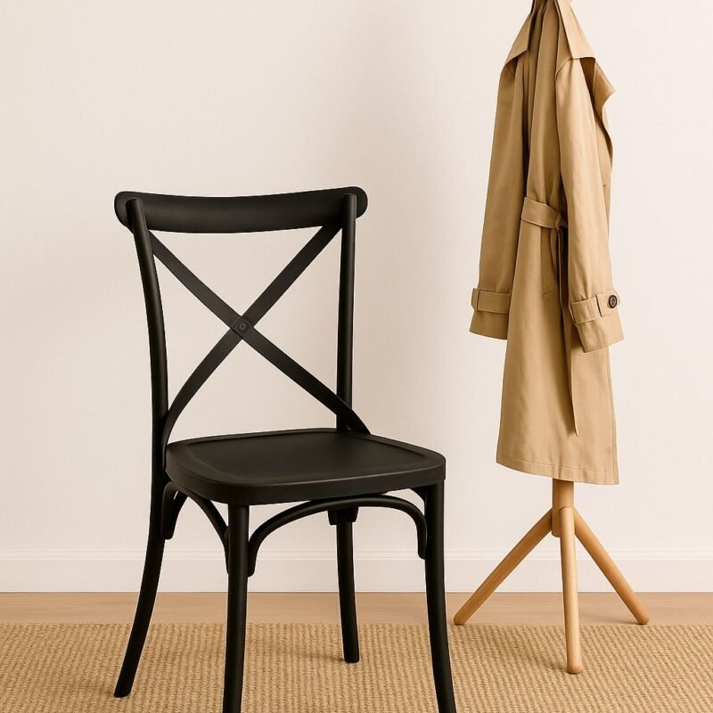 Silla cross prolipopileno negro