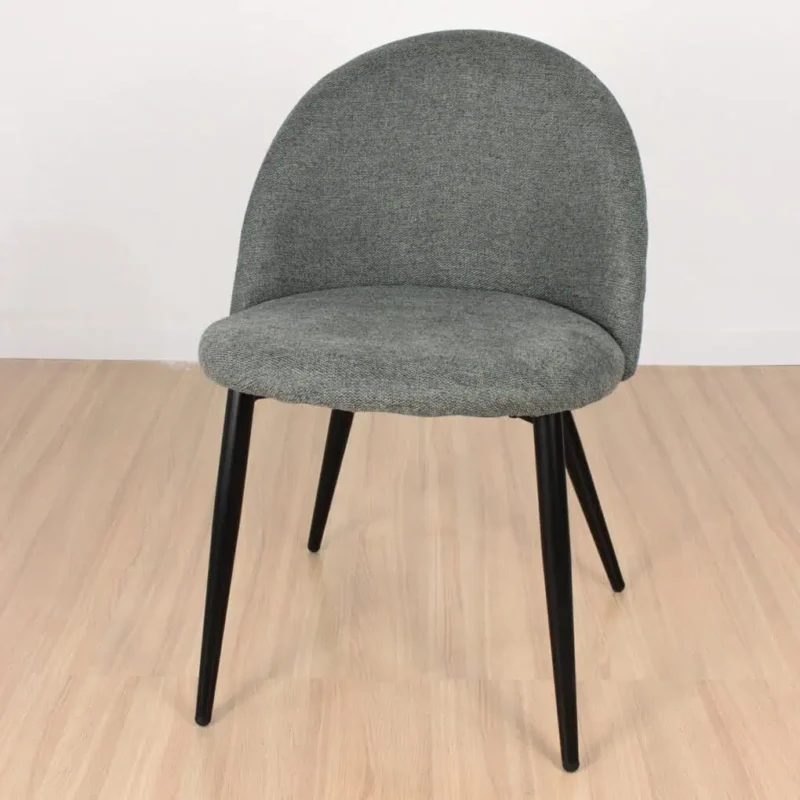 Silla thea gris chenille patas negras