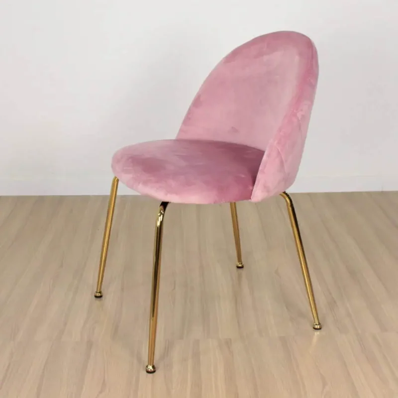 Silla sybil rosa pata dorada
