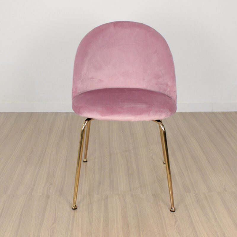 Silla sybil rosa pata dorada - Imagen 6