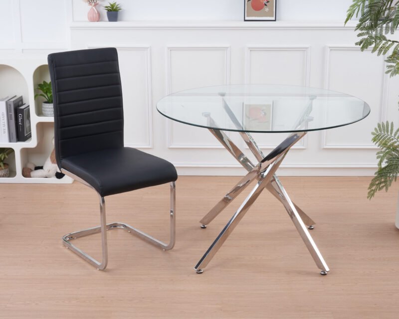 Silla Toronto negra - cuerina - Imagen 2