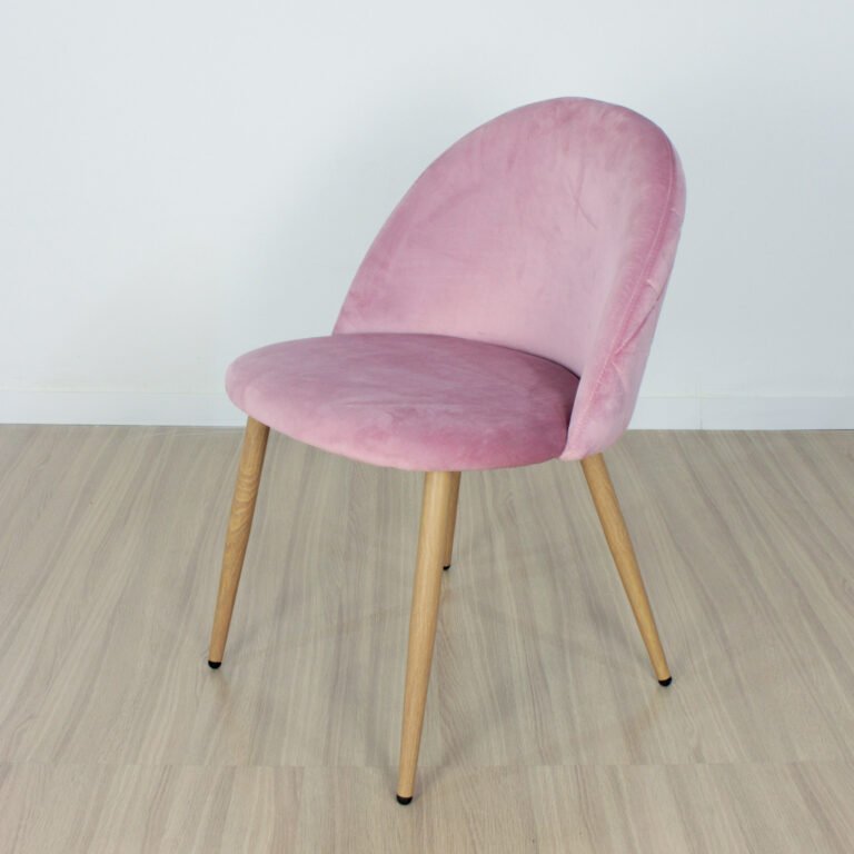 Silla thea rosa pata natural