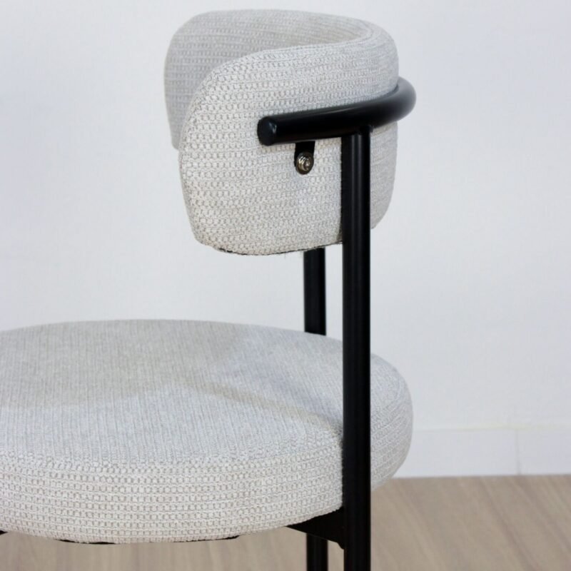 Silla Ambar Chenille off white - Imagen 2