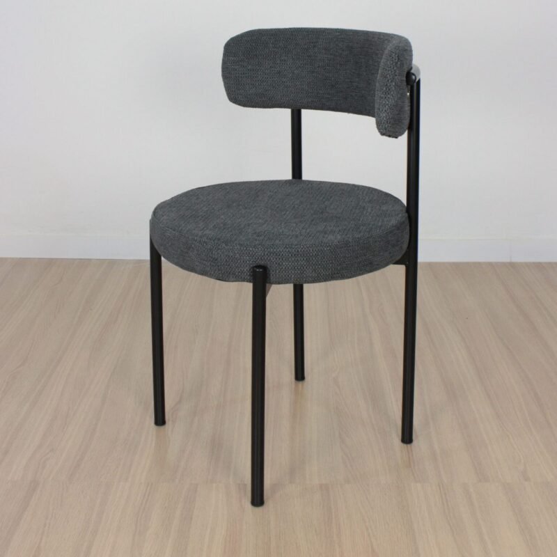 Silla Ambar Chenille gris oscuro