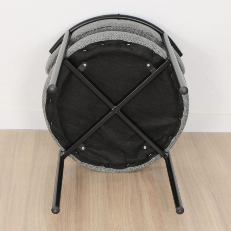 Silla Ambar Chenille gris oscuro - Imagen 2