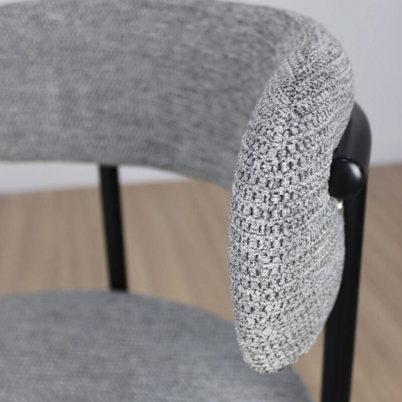 Silla Ambar Chenille gris claro - Imagen 5