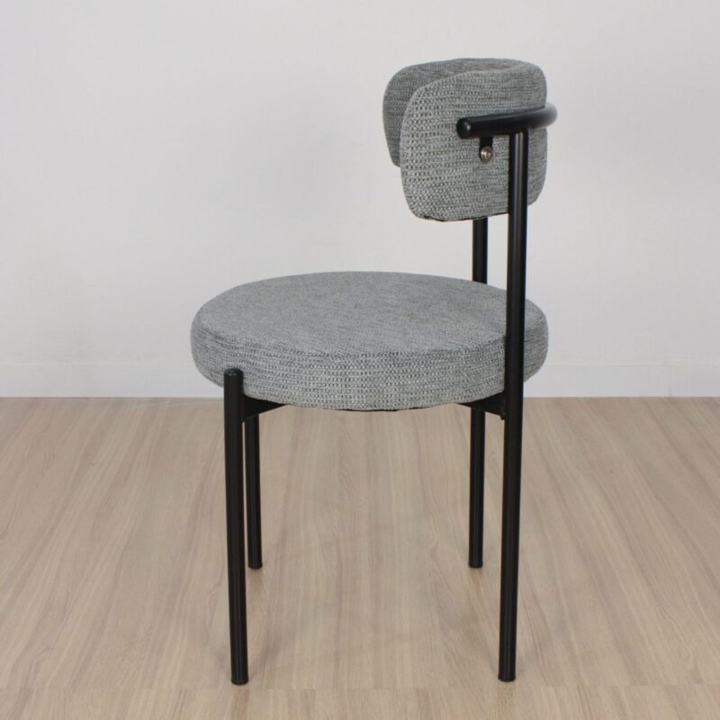 Silla Ambar Chenille gris claro - Imagen 3