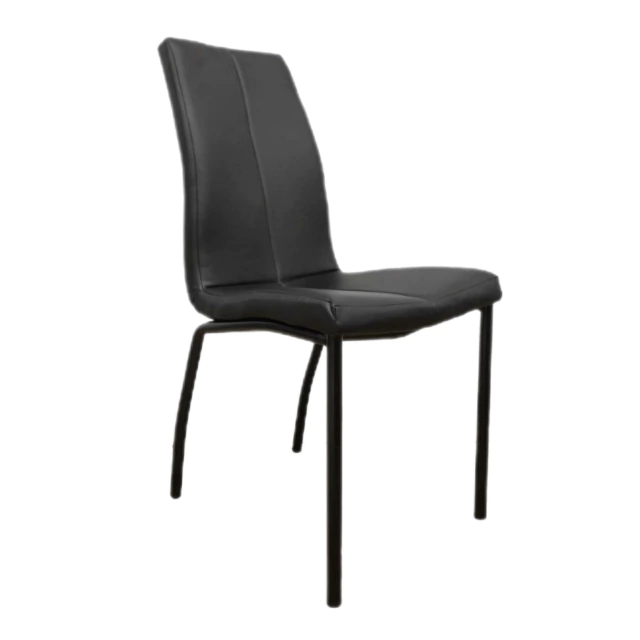 Silla Louvre eco cuero negro