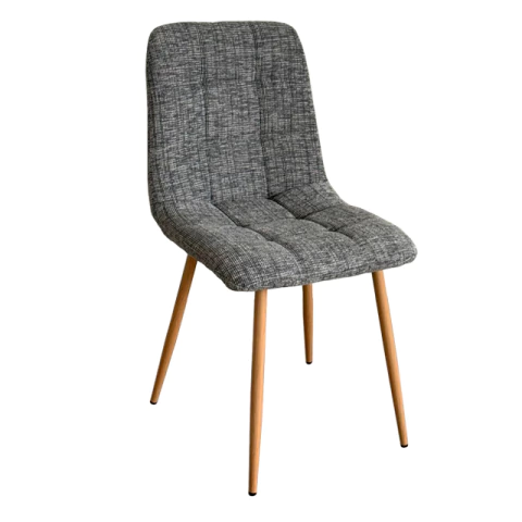 Silla royale  Chenille Gris oscuro Base natural  x 4