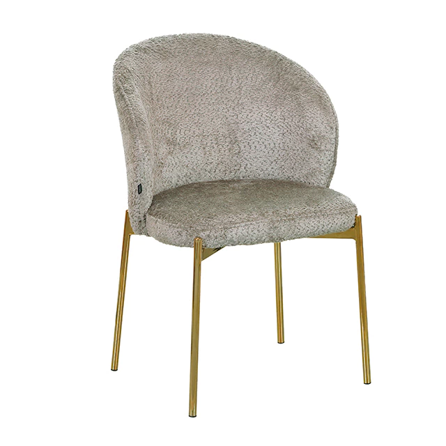 Silla Ambar Taupe Base Dorada x 4