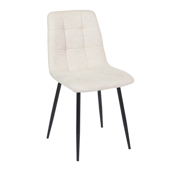 Silla royale  Chenille Beige Base Negra  x 4
