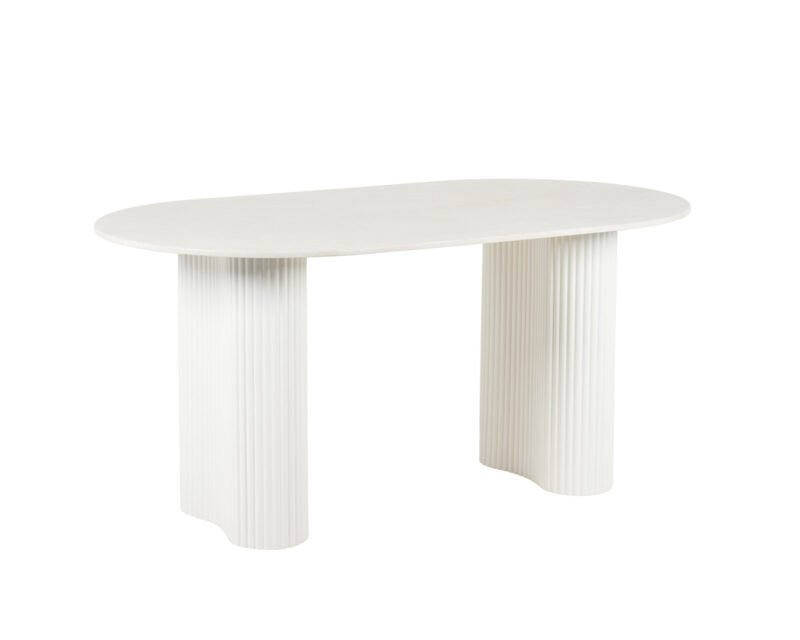 Mesa Manhattan blanco brillante 160x90