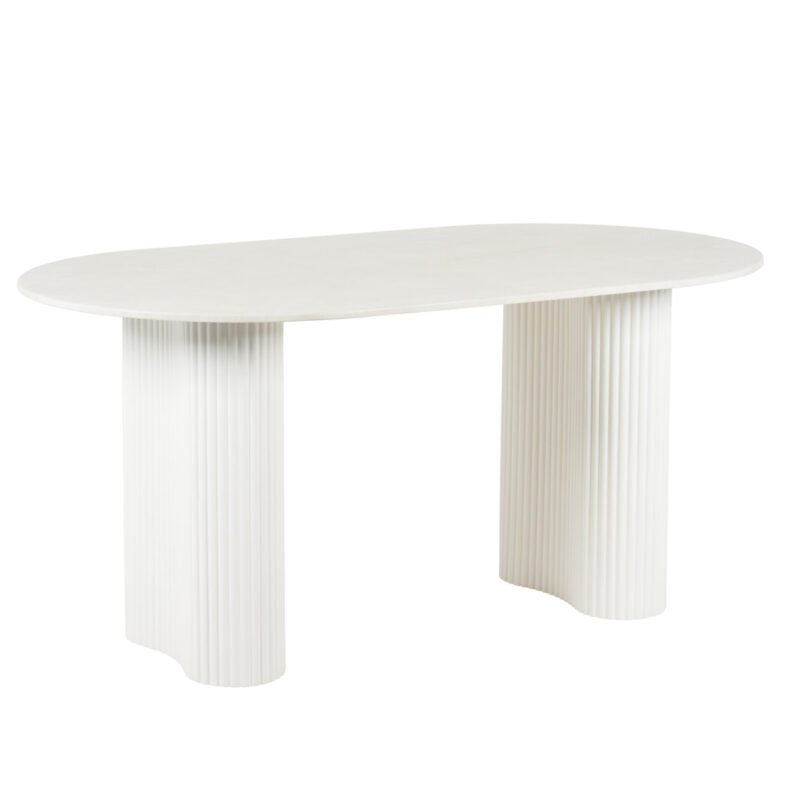 Mesa Manhattan blanco brillante 160x90