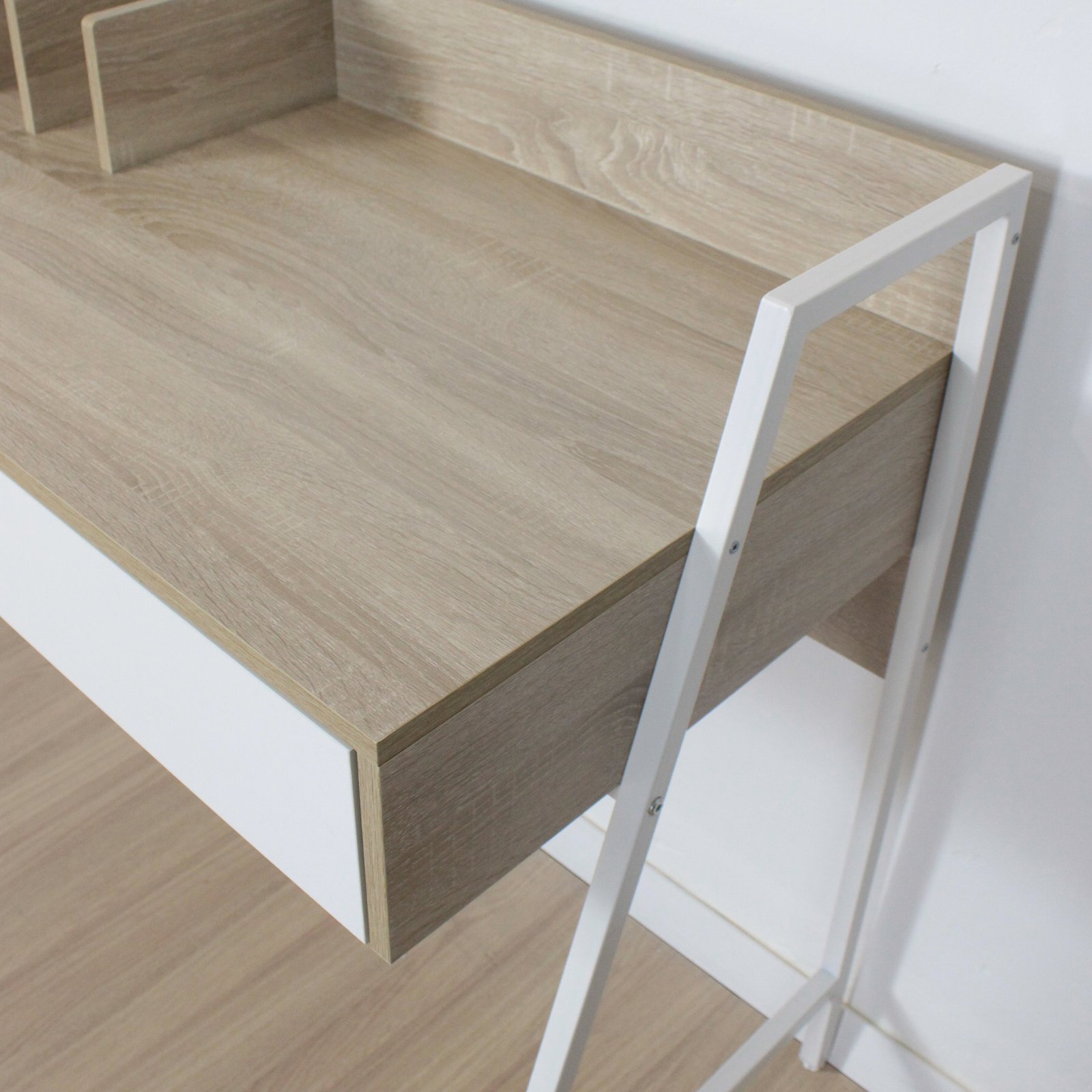 Escritorio Prisma blanco / madera - Imagen 4