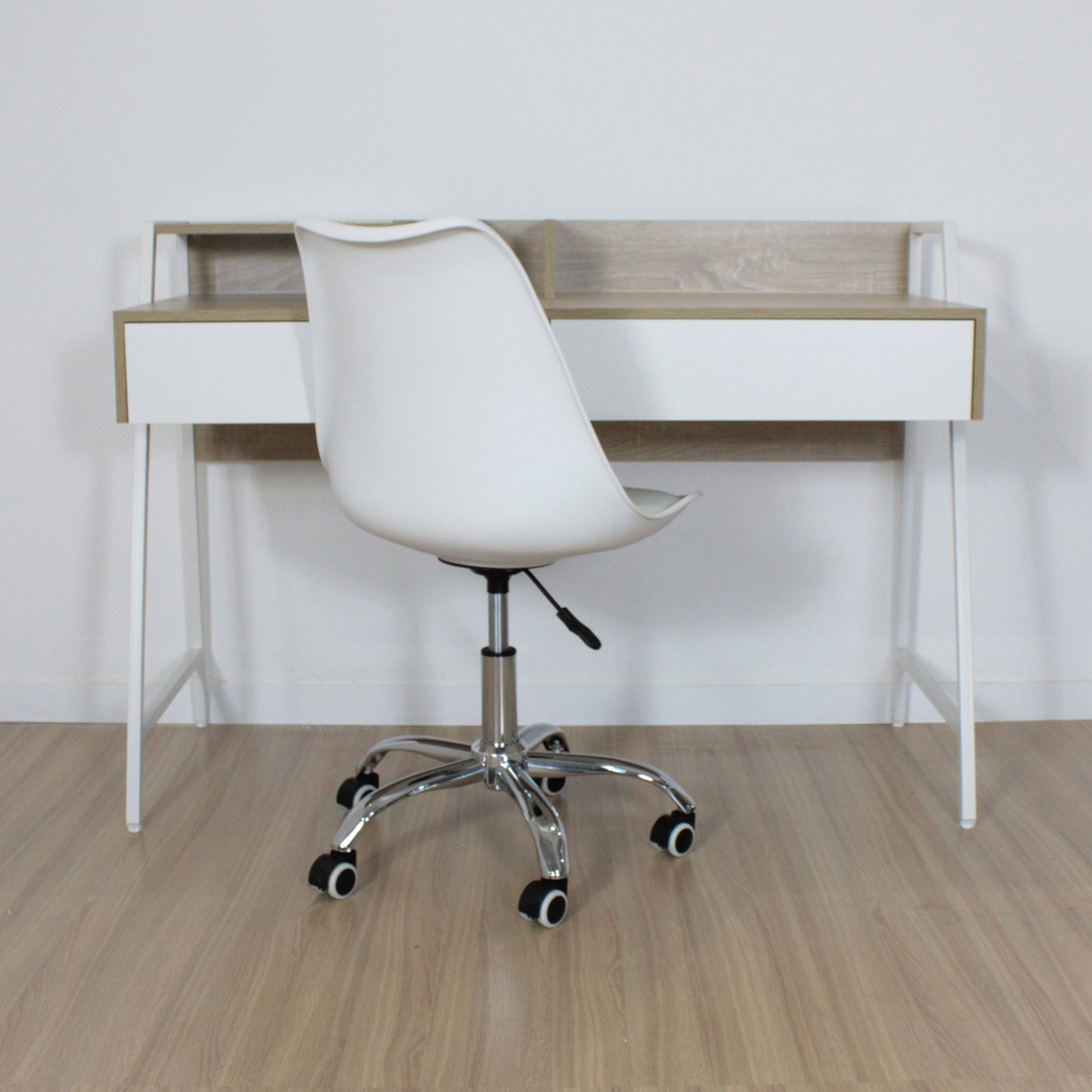 Escritorio Prisma blanco / madera - Imagen 5