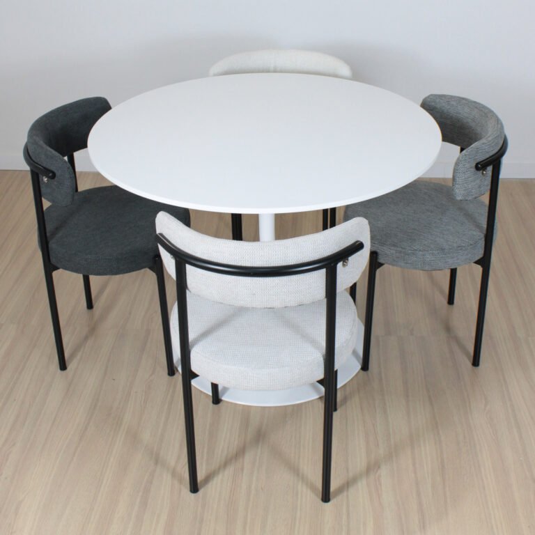 Mesa tulip blanca 120 cm importada - Imagen 3