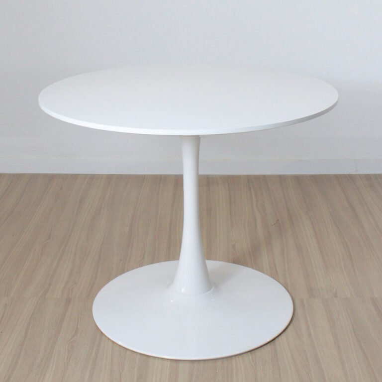 Mesa tulip blanca 120 cm importada - Imagen 2